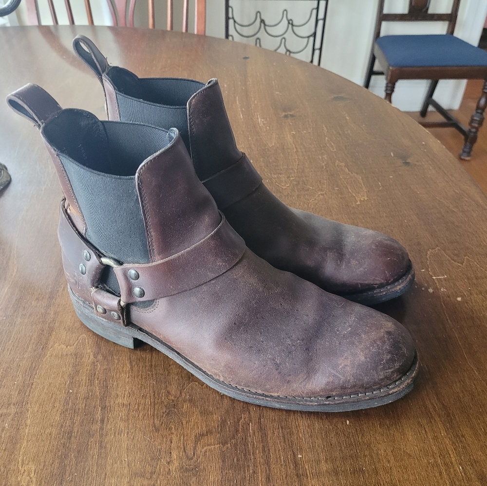 Frye harness chelsea boots